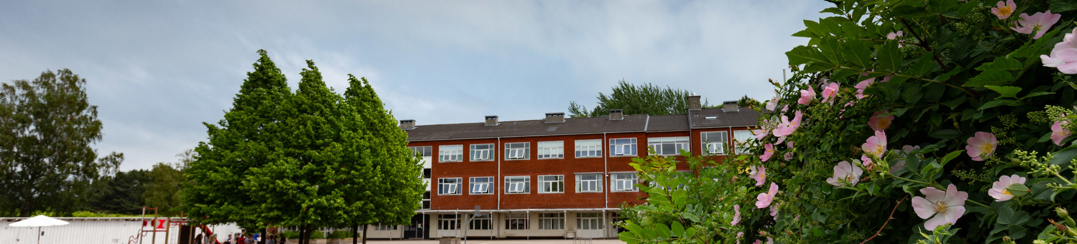 Hovedbygningen set fra Indskolingen Hovedbygningen set fra Indskolingen